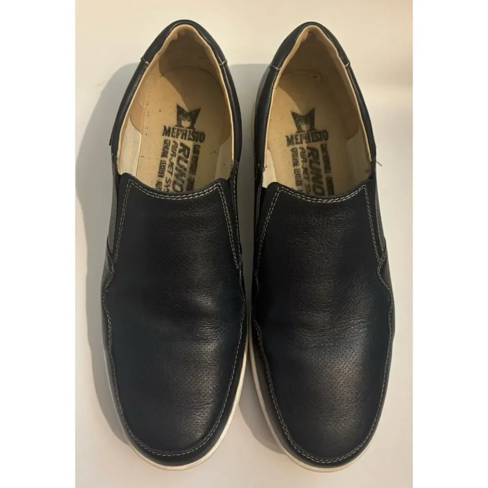 Mephisto Valter Leather Slip on loafers in Navy Size 10.5